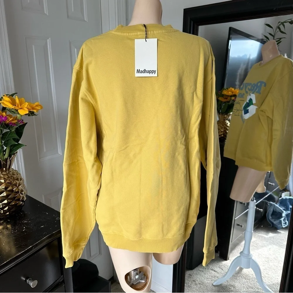 MADHAPPY LIMITED EDITION EARTH DAY RECYCLE ORGANIC FLEECE SWEATSHIRT